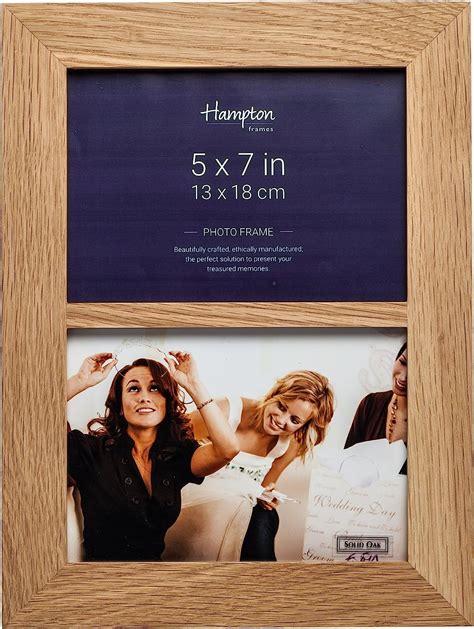 Hampton Frames New England Solid Oak Wood Photo Frame Double 5x7