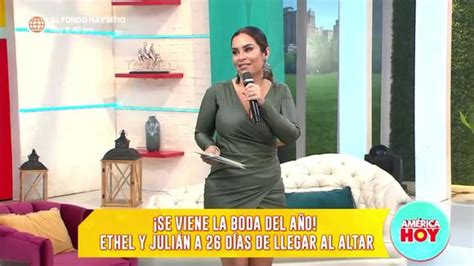 Ethel Pozo Reparte En Vivo Invitaciones De Su Boda Y Brunella Horna