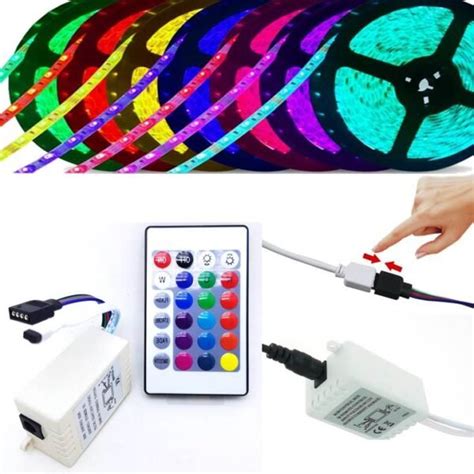 Controle Remoto RGB 24 Botões e Controlador de LED Liga Desliga Para