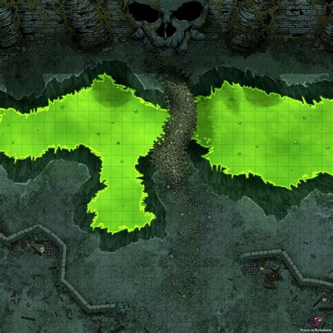 Skeleton Fortress Entrance - D&D Map for Roll20 And Tabletop - Dice ...