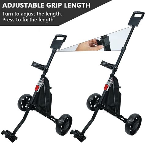 2 Wheel Foldable Golf Push Cart Collapsible Golf Trolley Push Pull Golf Cart Ebay