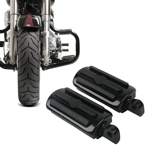 Set Pare Carter Pour Harley Softail Mustache Noir Moto