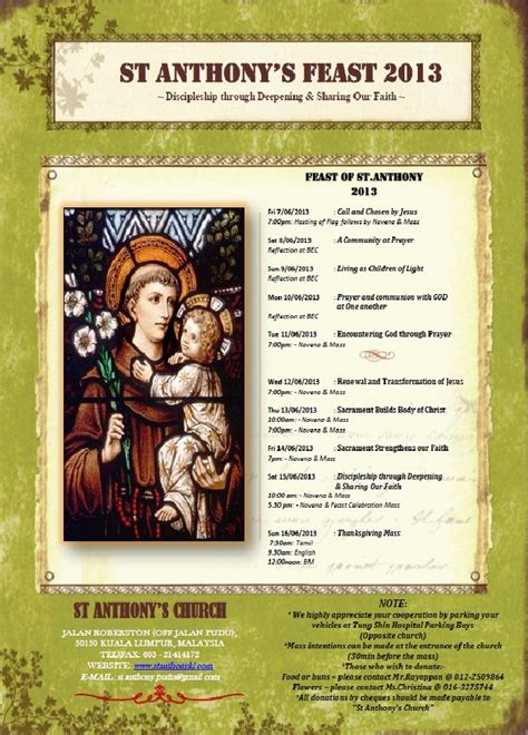 Faithful Resources For All Christian Saint Anthonys Novena And Feast