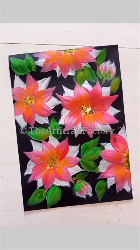 VCHITR Beautiful Acrylic Flower Painting Video Flower Drawing