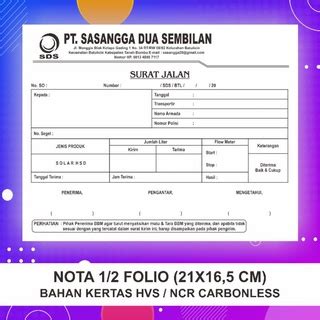 Jual Cetak Nota Blanko Kwitansi Ncr Ply Rangkap Custom Shopee