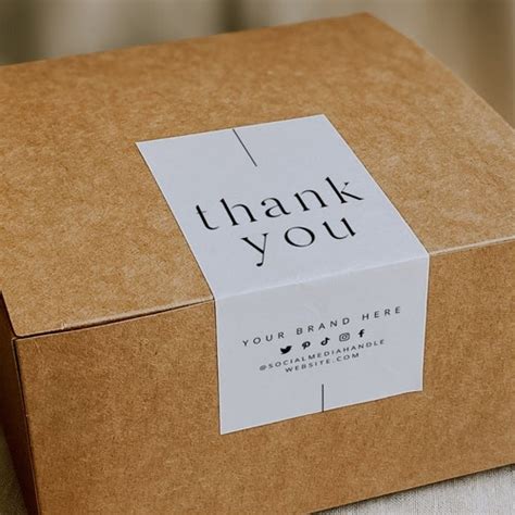 Editable Box Label Template Custom Packaging Labels Order Etsy