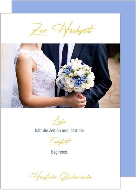 Edition Seidel Premium Gl Ckwunschkarte Zur Hochzeit Mit Goldpr Gung