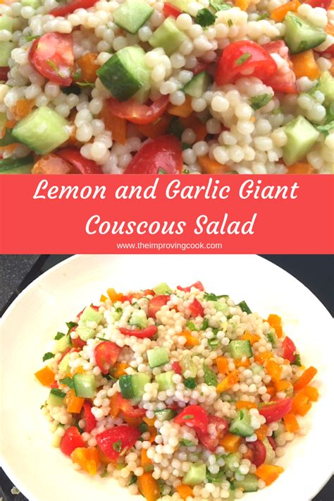 Lemon And Garlic Giant Couscous Salad A Fresh Zesty Salad The Perfect