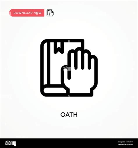 Oath Simple Vector Icon Modern Simple Flat Vector Illustration For