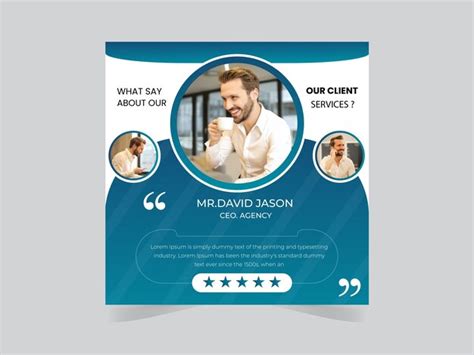 Premium Vector Vector Client Testimonials Social Media Post Banner