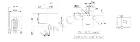 Rj11 4p4c Pcb Socket Female Connector Wayconn Electronics