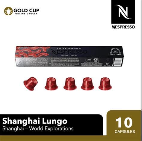 Nespresso Shanghai Lungo Medium Roast Espresso Coffee 10 Capsules