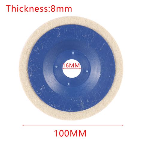 1 adet 4 inç 100mm yün parlatma tekerleği parlatıcı pedleri açılı