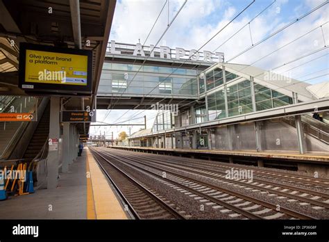 Newark International Airport Train Station - USA Stock Photo - Alamy