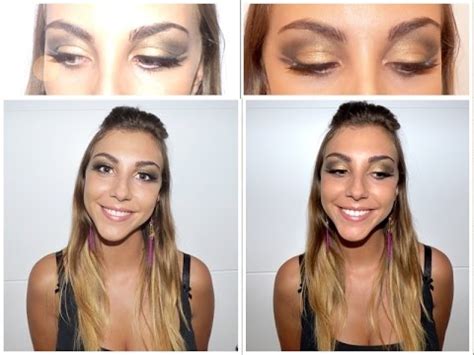 Tuto Maquillage de soirée Noir Or YouTube