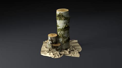 Decorative Birch logs | FlyingArchitecture