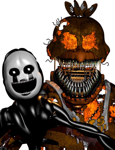 Blender Fnaf Jack O Chica X Nightmarionne Remake By Ifazbear14i On