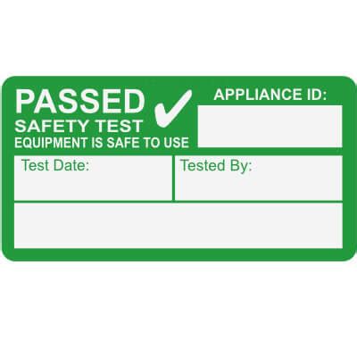 PASSED Labels For PAT Testing Plugtest Ltd