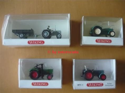 WIKING H0 1 87 Traktor Trecker Schlepper Fendt MAN Eicher Set 4 Stck