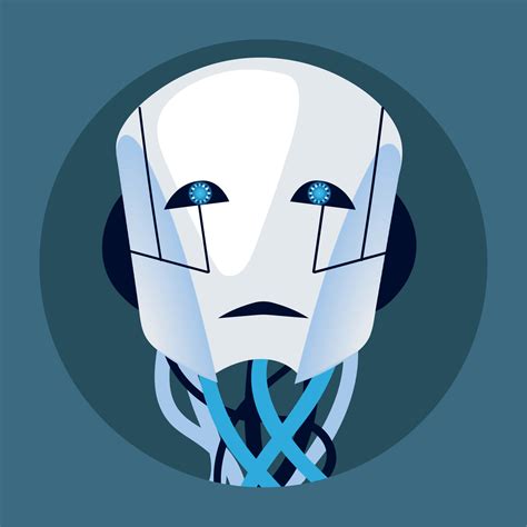 futuristic robot head 13796593 Vector Art at Vecteezy