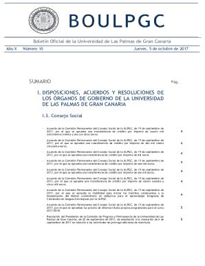 Completable En línea Boletn Oficial de la ULPGC Fax Email Imprimir