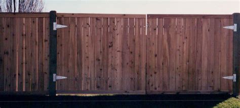 Large Cedar Wood Double Drive Gate Built And Installed By Frontier Fence Company In Boise Idaho