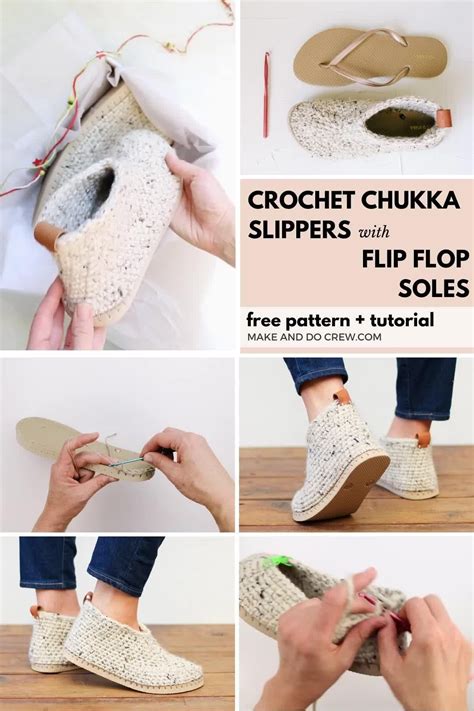 Easy Crochet Slippers Mit Flip Flop Sohlen Kostenloses Muster Make