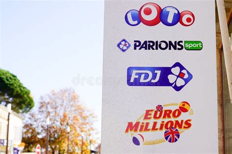 Fdj La Francaise Des Jeux Store French Sign and Text Logo Loto Euro ...