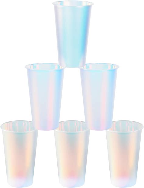 Amazon AimFun 25 Iridescent Plastic Cups Pastel Shiny Party Cups