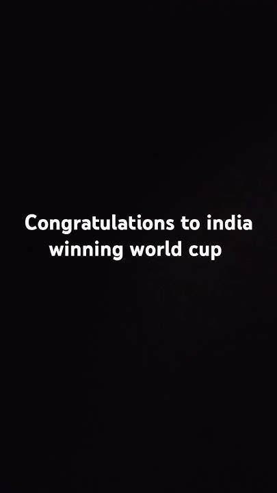 India Won World Cup Youtube