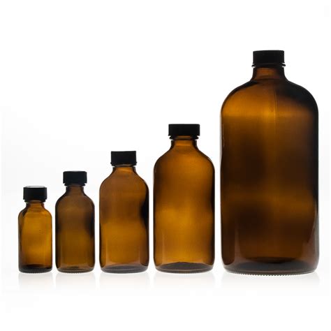 Amber Glass Boston Pharmaceutical Bottle High Quality Amber Glass