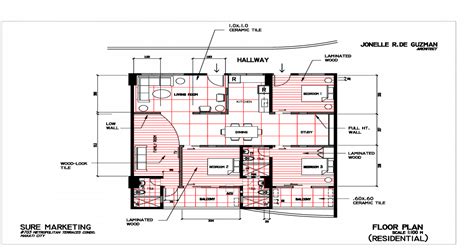 Floor Plan Residential With Tile Layout 2pdf Tile Layout Floor