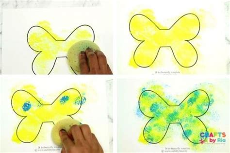 Simple Letter b Butterfly craft with printable template - Crafts By Ria
