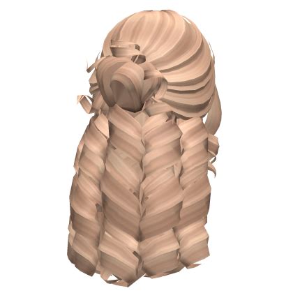 Tropical Summer Curly Hair W Bun Honey Blonde Roblox