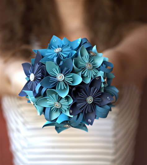 Paper Bouquet Wedding Bouquet Kusudama Flowers Paper Etsy Paper Bouquet Paper Bouquet