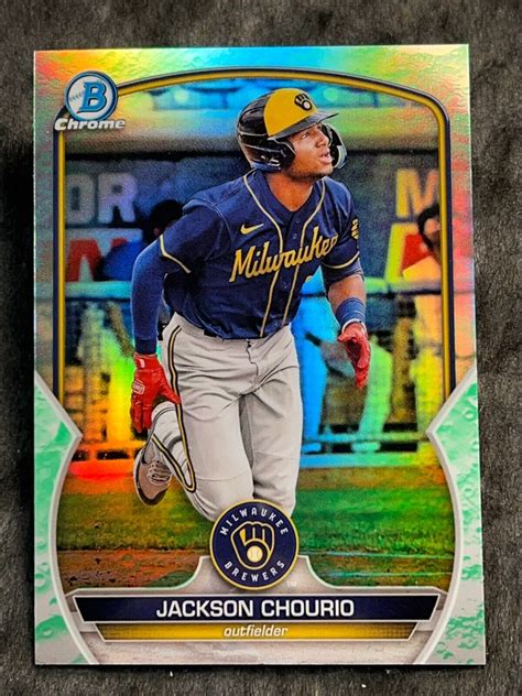 Bowman Chrome Lunar Glow Refractor Prospect Rookie Jackson Chourio