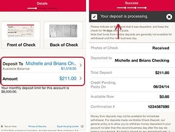 How to Mobile Deposit Checks Bank of America on iPhone