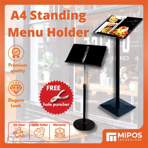 Standing Menu Holder Menu Display Stand Restaurant Cafe 2 Type Of