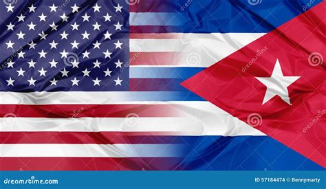 Cuba and USA flags stock photo. Image of background, government - 57184474