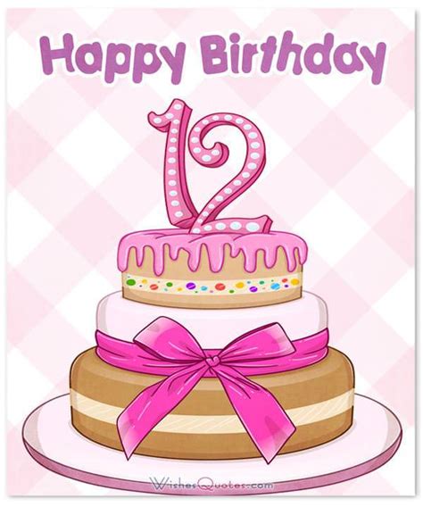 Happy 12th Birthday Card Printable