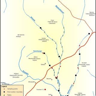 Map Of The Study Area Showing Sampled Sites Of The Streams And Palm