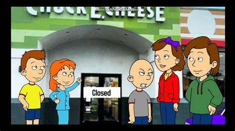 Classic Caillou Misbehaves At Chuck E Cheeses Grounded Youtube