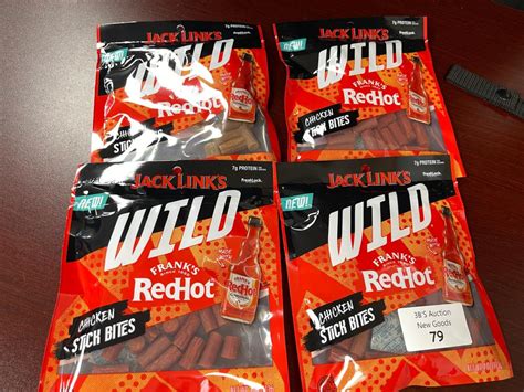 Lot FOUR NEW BAGS OF JACK LINKS WILD RED HOT CHICKEN STICK BITESEXP NOV TH STILL FRESH