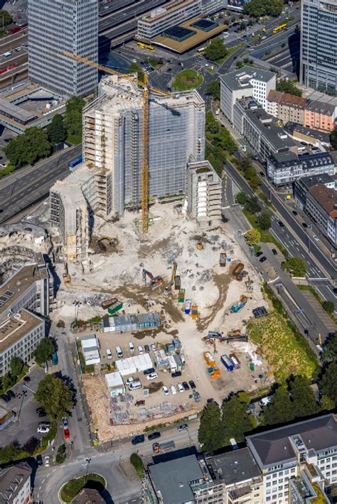 Essen aus der Vogelperspektive Abriß Baustelle zum Rückbau des