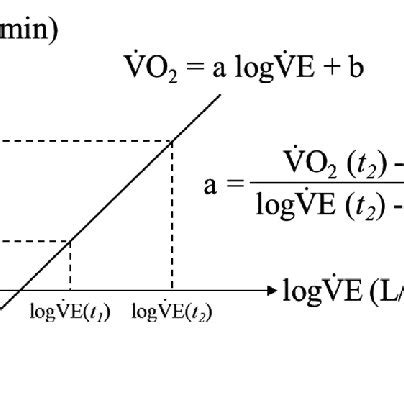 A Logarithmic Relation Between Oxygen Uptake V O 2 And Minute