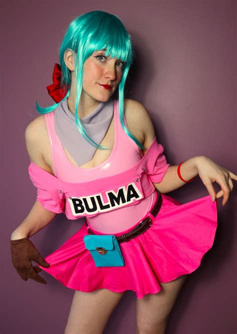 Women Bulma Derivative Sexy Lingerie Set Costume Pink Bodysuit And Crop Top With Mini Skirt