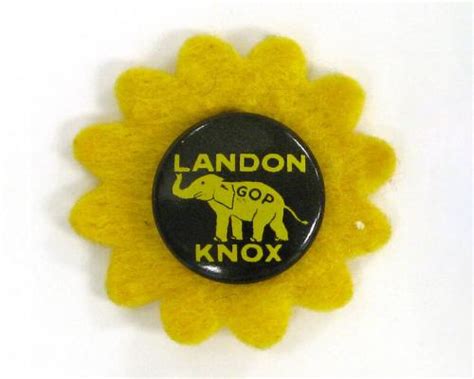 Landon And Knox Campaign Button All Artifacts Franklin D