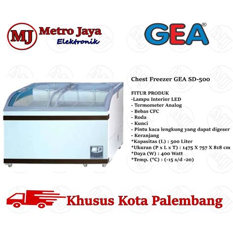 Jual GEA SD 500 SLIDING Curved GLASS FREEZER 500 Liter SD 500 Freezer