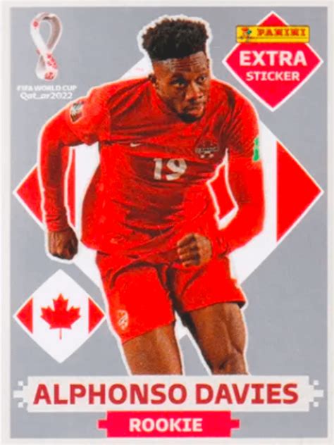 Figurinha Da Copa 2022 Extra Sticker Prata Alphonso Davies Item De