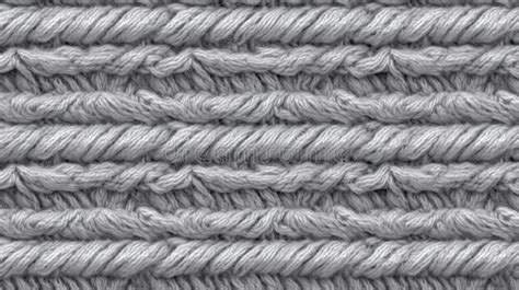 Grey Knitted Wool Texture Braided Knitted Fabric Generative Ai Stock Illustration